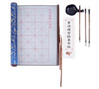 CRAFTYMELODY Caligrafía china ejercicio conjunto 1 pieza reutilizable agua escritura paño 1 pieza plástico tazones de tinta 3 piezas pinceles bolígrafos