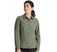 Craghoppers Expert Womens Kiwi Long Sleeved Shirt Camisa Abotonada, Dk Cedar Grn, 8 Mujer