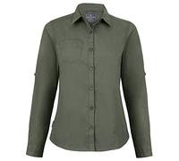 Craghoppers Expert Womens Kiwi Long Sleeved Shirt Camisa Abotonada, Dk Cedar Grn, 10 Mujer