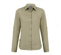Craghoppers Expert Womens Kiwi Long Sleeved Shirt Camisa Abotonada, Pebble, 16 Mujer