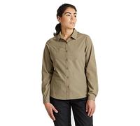 Craghoppers Expert Womens Kiwi Long Sleeved Shirt Camisa Abotonada, Pebble, 18 Mujer