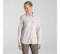 Craghoppers Nosilife Loukkos - Camiseta de Manga Larga para Mujer, antiinsectos, para Viajes, Senderismo