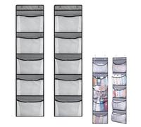 Cragmut 2 Piezas Organizador Colgante, Organizador Puerta con 5 Bolsillos de Malla Organizador Armario para Dormitorio, Baño, Armario