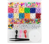 Cragmut 800 Piezas Abalorios para Hacer Pulseras Niñas Kit, Cuentas para Pulseras Friendship Bracelet Accesorios, Cuentas de Letras para Niños, para Niñas y Niños Manualidades