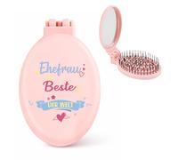 Crahalen Regalo para esposa regalo de aniversario para ella te amo pareja regalos de Navidad para esposa regalos especiales de San Valentín cepillo de viaje cepillo plegable cepillo de pelo de viaje