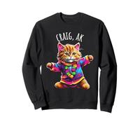 Craig Alaska USA Divertido Lindo Colorido diseño de Gato Bailando Sudadera