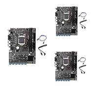 CRAKES 3X Placa base B250C BTC 12 USB3.0 a PCIE + cable de conmutación + cable SATA LGA1151 DDR4 RAM SATA3.0 + MSATA + VGA ETH Minero Kit