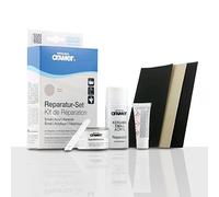 Cramer Kit de reparación de cerámica, esmalte y acrílico, color gris Manhattan CRA16850DE, para astillado y arañazos, juego de 2 componentes, endurecedor, pintura de reparación, espátula, abrasivo, 66106 5