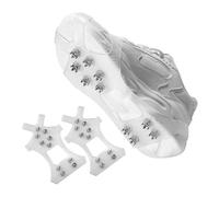 Crampones 1 Pair Shoes Crampons 10 Stainless Steel Teeth Covers Spikes Snow Traction Ice Cleat Walking Winter Boots Gripper para Hombre y Mujer(XL)