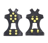 Crampones 10 Dientes Antideslizantes crampones Nieve montañismo montañismo Escalada Snowfield Snowfield Secuestro de Zapatos de Calzado Agarre (Size : M)