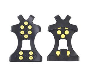 Crampones 10 Dientes Antideslizantes crampones Nieve montañismo montañismo Escalada Snowfield Snowfield Secuestro de Zapatos de Calzado Agarre (Size : M)