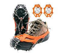 Crampones 19 Puntas de Acero Inoxidable - Antideslizante para Hielo y Nieve, Calzado de Montaña, Ajuste Universal, Resistencia Extrema a Bajas Temperaturas