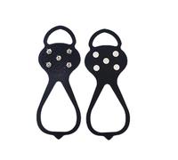 Crampones antideslizantes para hielo y nieve, tacos de tracción para calzado y botas, clavos de invierno para caminar, pescar, trotar y hacer senderismo(Green/Adult/5nail)