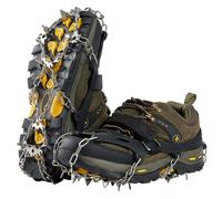 Crampones antideslizantes para montañismo al aire libre de 19 dientes. Cubrezapatos antideslizantes de acero inoxidable para hielo y nieve.