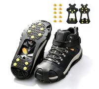 Crampones Antideslizantes para Zapatos con 10 Clavos de Acero Inoxidable, Cadenas de Nieve para Calzado de Invierno, Antideslizante para Botas de Senderismo, Montañismo, Trekking y Trail Running