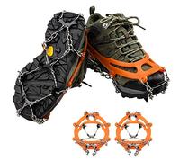 Crampones auténticos Puntas de Acero Inoxidable y Silicona Duradera, antideslizamiento, crampones de Hielo, crampones de Nieve para Caminar, Senderismo, Alpinismo en Invierno
