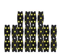 Crampones Crampones 1-10 Pares de 5 Pernos Antideslizantes Cubiertas Zapatos con Garras for Nieve Picos Cadena for Caminar en Invierno Senderismo Escalada Deportes Invierno(Black Yellow 10pair)
