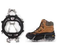 Crampones de acero inoxidable con micropúas, antideslizantes, para mujeres, hombres y niños, con tracción para nieve(Black/Adult/8nail)