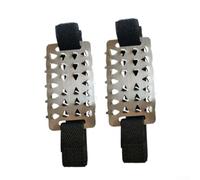 Crampones de hielo antideslizantes de 26 dientes, par, picos para botas de nieve con picos de acero al manganeso, tracción superior en superficies heladas, fácil de ajustar para senderismo, montañismo