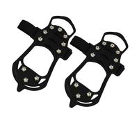 Crampones de nieve - 1 par de 10 dientes equipo de senderismo ligero Puntas de senderismo Tracción sobre hielo para zapatos para alpinismo Escalada pesca