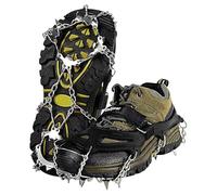 Crampones de nieve con tacos de agarre de cadena para botas, pinzas de hielo, picos para exteriores, pinzas de acero inoxidable 18/19 para dientes