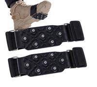 Crampones de Nieve y Hielo 7 Púas de Tracción Antideslizantes Ajustables | Crampones antideslizantes para zapatos de nieve caminar correr senderismo escalada montañismo invernal pesca exteriores