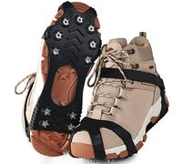 Crampones Ligeros de Acero Inoxidable de 11 Dientes Antideslizante Nieve Hielo Tracción para Esquí Senderismo Acampada Cámping Alpinismo Marcha Invierno en Tipos Variedad de Terreno