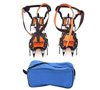 Crampones Mtlavishness de Doce Dientes, Garras antipatinaje con Orificios y Garras antipatinaje Profesionales Ajustables para montañismo al Aire y Escalada en Hielo (en Cuenta