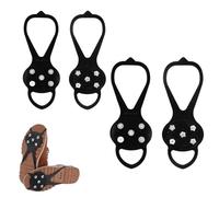Crampones Nieve Hielo,2 Pares Crampones Ligeros con 5 Dientes,Crampones Universales para Zapatos Crampones De Tracción para Nieve Tacos para Hielo para Senderismo,Camping,Condiciones Heladas