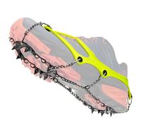 Nortec Crampones Fast para Fast Hiking y Trail Running Carrera de Invierno sobre Hielo y Nieve, Micro Crampones para Zapatos ultraligeros con Funda (Lemon,M)