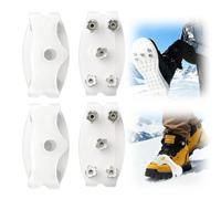 Crampones para botas de senderismo, empuñaduras Lce, picos de silicona de acero inoxidable para tracción en nieve y hielo, para caminar, trotar, escalar y senderismo, un par