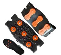 Crampones para Hielo,2 Piezas Agarres Antideslizantes con Correas Ajustables - Grampones para Zapatos y Botas - para Senderismo Escalada Alpinismo Correr Caminar Invierno Hombres Mujeres Niños