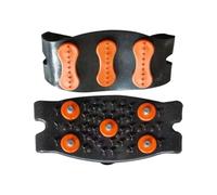 Crampones para Hielo | 2 Piezas Agarres Antideslizantes con Correas Ajustables,Taches para Zapatos En Nieve Y Hielo,para Senderismo Escalada Alpinismo Correr Caminar Invierno Hombres Mujeres Niños