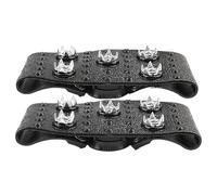 Crampones para hielo para botas - Crampones para calzado con 5 garras, crampones antideslizantes para botas, para zapatos, zapatillas de senderismo, escalada, esquí, camping, senderismo, viajes