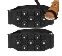 Crampones para Hielo - Zapatos Tacos para Hielo | Crampones Antideslizantes para Nieve con Correa Ajustable, para Senderismo, Escalada, Caminar, montañismo, Correr al Aire