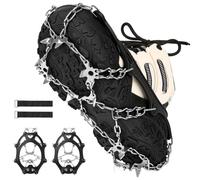 Crampones para Nieve y Hielo, Crampones Antideslizantes, 19 Dientes Acero | Crampones Antideslizantes para Calzado, Tacos de Hielo con Tracción para Senderismo, Trekking y Trail, Spikes para Zapatos