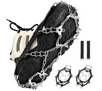 Crampones para Nieve y Hielo, Crampones Antideslizantes, 19 Dientes Acero | crampones para Calzado y Botas, Tacos de Hielo con Tracción para Senderismo, Trekking y Trail, Spikes para Zapatos