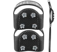 Crampones para raquetas de nieve - Pinza antideslizante de acero inoxidable, tacos de hielo para raquetas de nieve | Crampón de tracción reflectante con 5 puntas para escalada, senderismo, l