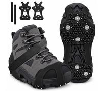 Crampones para Zapatos Antideslizantes de 28 Pinchos, Crampones Ligeros | Antideslizante Cubrezapatillas para Cámping Alpinismo Caminata sobre Nieve y Hielo