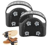 Crampones para zapatos, crampones para zapatos para caminar - Pinza antideslizante de acero inoxidable Spike Raquetas de nieve,Escalada crampones de tracción reflectante-manijas de nieve escalada y