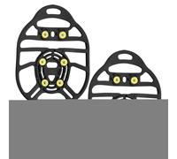 Crampones para zapatos sobre hielo Crampones de 6 dientes con tracción | Protección contra golpes antideslizantes para nieve para pesca caminando escalada alpinismo al aire libre frío correr