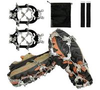Crampones para Zapatos, Tacos de tracción con 32 Puntas de Acero Inoxidable, Tacos Antideslizantes para Caminar, Correr, Escalar y Hacer Senderismo (Talla M)