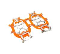 Crampones - Tacos de hielo de tracción para nieve, para botas, zapatos, mujeres y hombres, antideslizantes, 19 picos de acero inoxidable, protección segura para senderismo, pesca, caminar, escalada