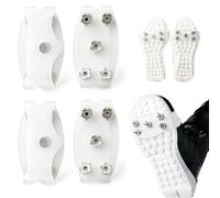 Crampones universales con Puntas de Agarre Antideslizantes, Tacos de Hielo para Zapatos, Botas de tracción, empuñaduras de Silicona Antideslizantes de Acero Inoxidable para Senderismo, Caminata 2PCS