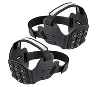 Crampones Zapatos - 1 par de garras ligeras de 9 dientes | Crampones botas senderismo garras de hielo para nieve | para hombres y mujeres, correr, al aire , caminos, compras,