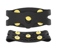 Crampons For Shoes - Steel Nail Plate, 6 Inch External Portable Overshoe, Weatherproof Outdoor Walking Component, Durable Black Polymer Fastener | Traction Tool For Boots & Trainers