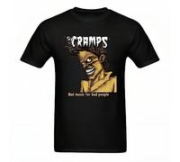 Cramps Crazy Top T-Shirts Hiphop Rock Music Adult T Shirt Casual Short Sleeve Clothing Shirt Bad Music For Bad People Shirts