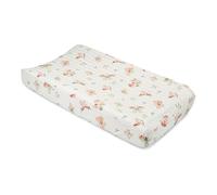 Crane Baby cambiador cambiador de pañales, 100% satén de algodón, diseño de mariposa de 40 x 81 cm, cambiador ajustado, protector de cambiador para habitación infantil, lista de bebés o bebé