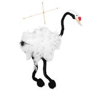 Crane Marionette Puppet - Muñeca de Cuerda Hecha a Mano Suave, Peluche de Madera de Madera | títere Educativo para el Juego imaginativo, narración de Cuentos y Regalos de cumpleaños