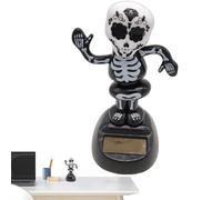Crâne Pour Tableau De Bord - 11 x 7 x 5 cm Figura Solaire En ABS | Bobble De Tableau De Bord, Estatua De, Ornement De Voiture, Accesorios Halloween Camion, Burea